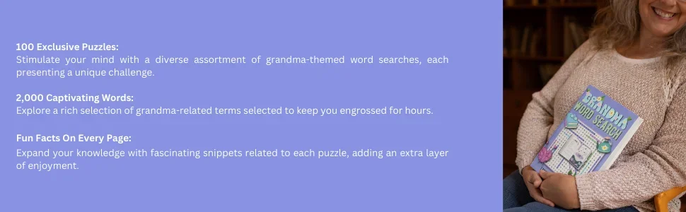 Large Print Word Search for Grandma: 100 Fun Puzzles - Cover Image