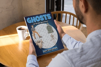 50 Ghostly Word Search Puzzles & Stories from the USA - Inside Image 1