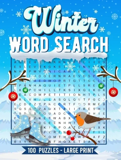 100 Winter Word Search Puzzles in Large Print - Cover Image