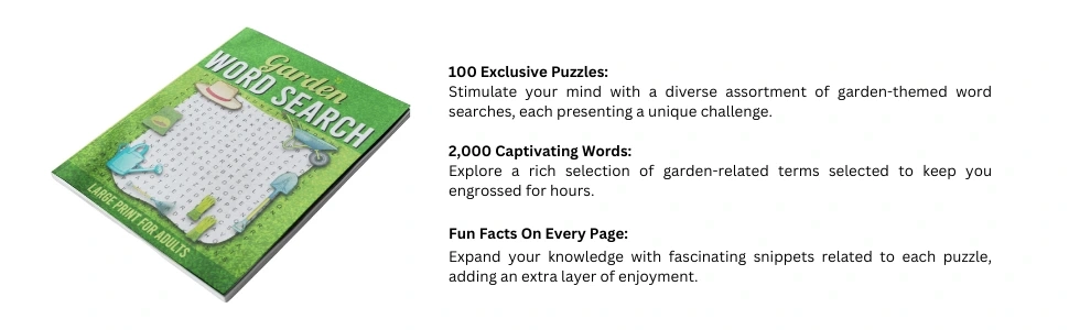 Fun Garden Word Search Puzzles: 100 Large Print Challenges - Cover Image